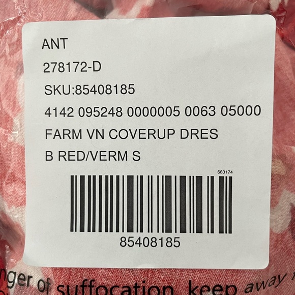 FARM Rio V-neck Cover Up Dress.  NWT size Small - Picture 7 of 7